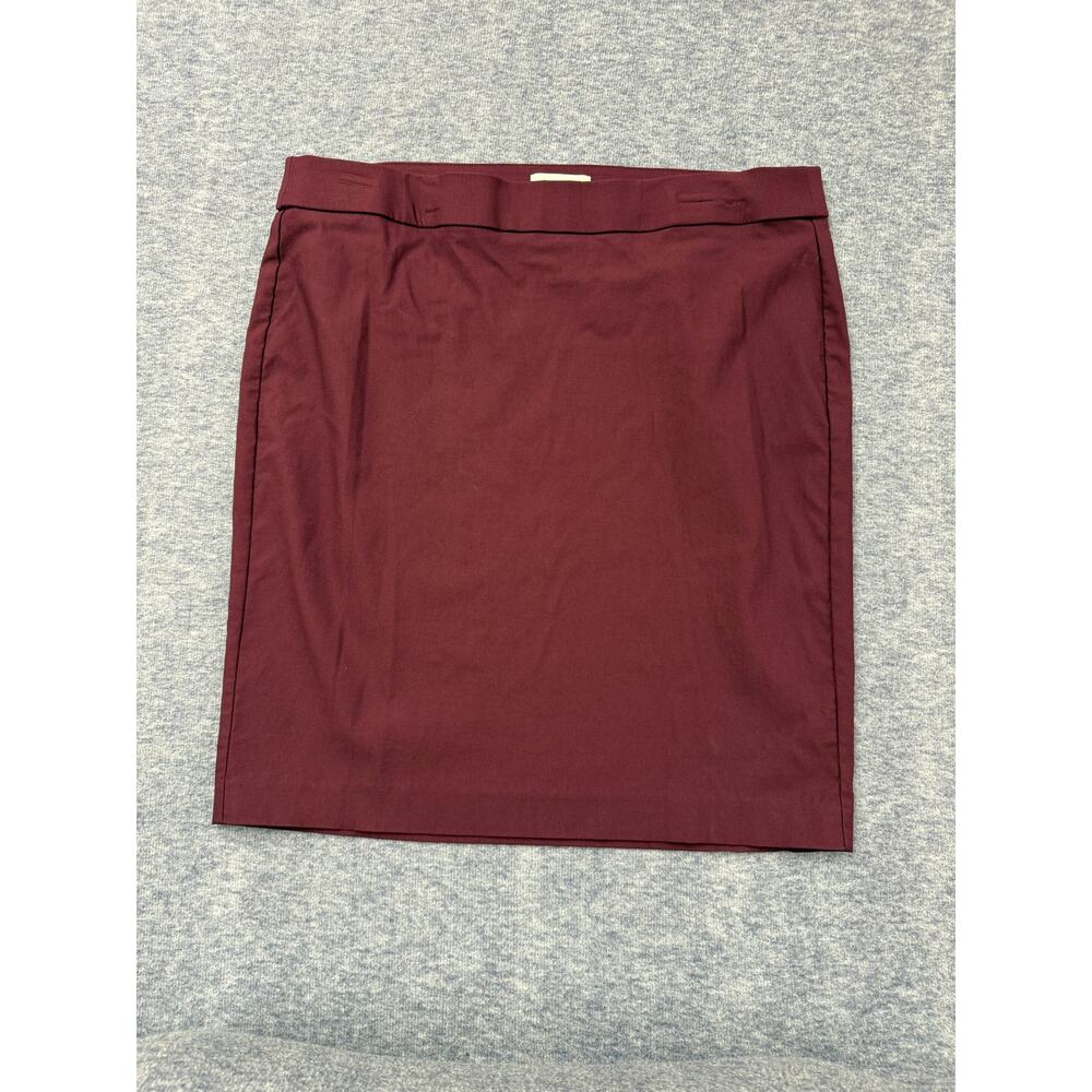 Elle Burgundy Business Style Knee Length Women's Skirt Size XL